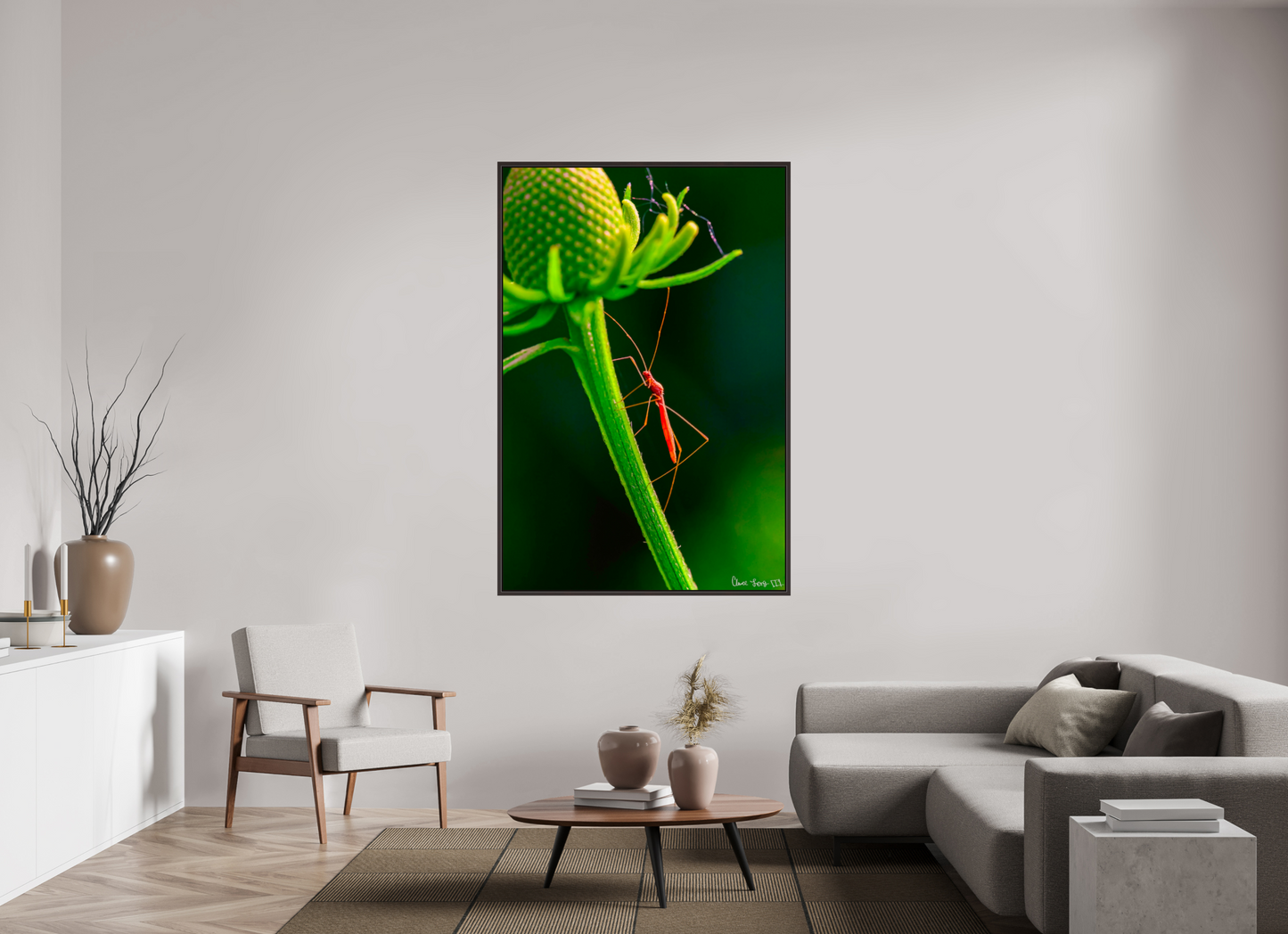 44 x 66″, Floater Frame Alder Brown Reaching the Apex