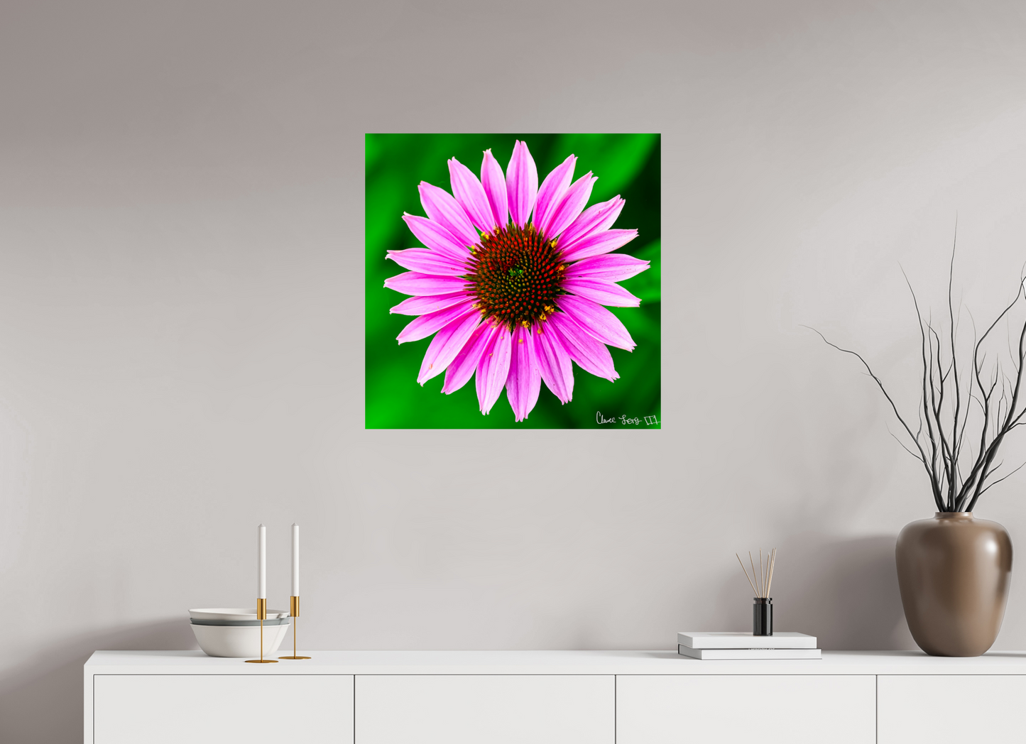 25 x 25″, Glossy Metal Icosidigon