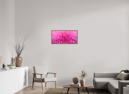 32 x 16″, Floater Frame Natural Oak Thistle Sea