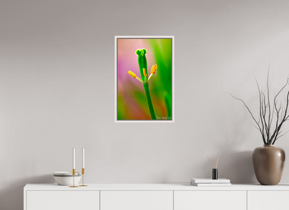 16 x 24″, Floater Frame Maple White Gaia’s Tower