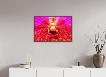 30 x 20″, Floater Frame Natural Oak Tie Dye Orchid