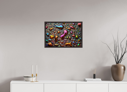 24 x 16″, Floater Frame Alder Brown Homage to My Adolescence