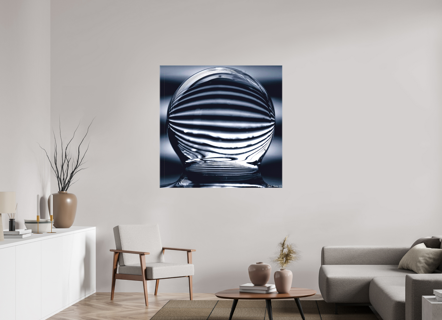 45 x 45″, Glossy Canvas Orb of Light