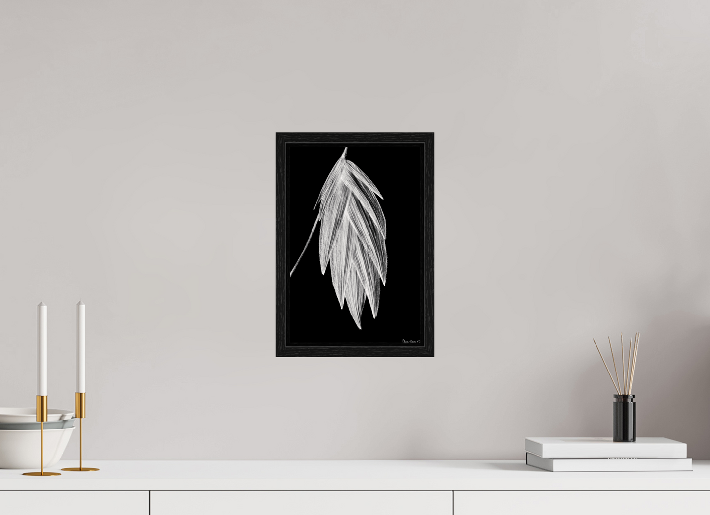8 x 12″, Floater Frame Black Oak Tenebrous Sea Oat