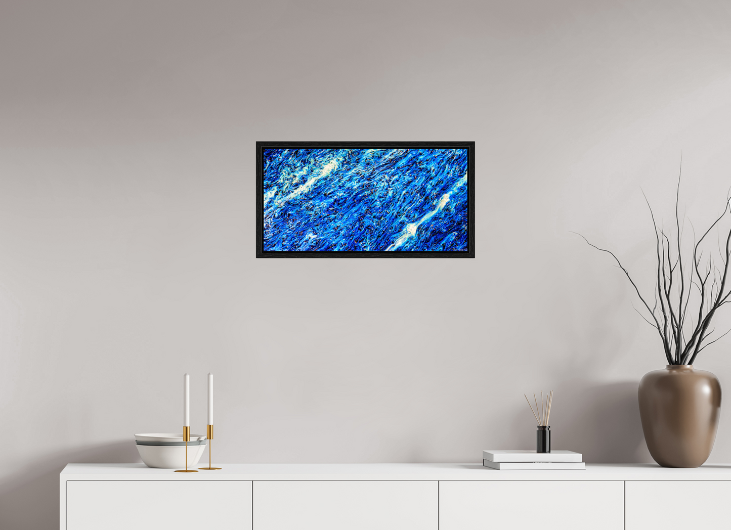 24 x 12″, Floater Frame Black Oak Reprieve