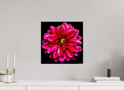 15 x 15″, Glossy Metal Droplets Galore