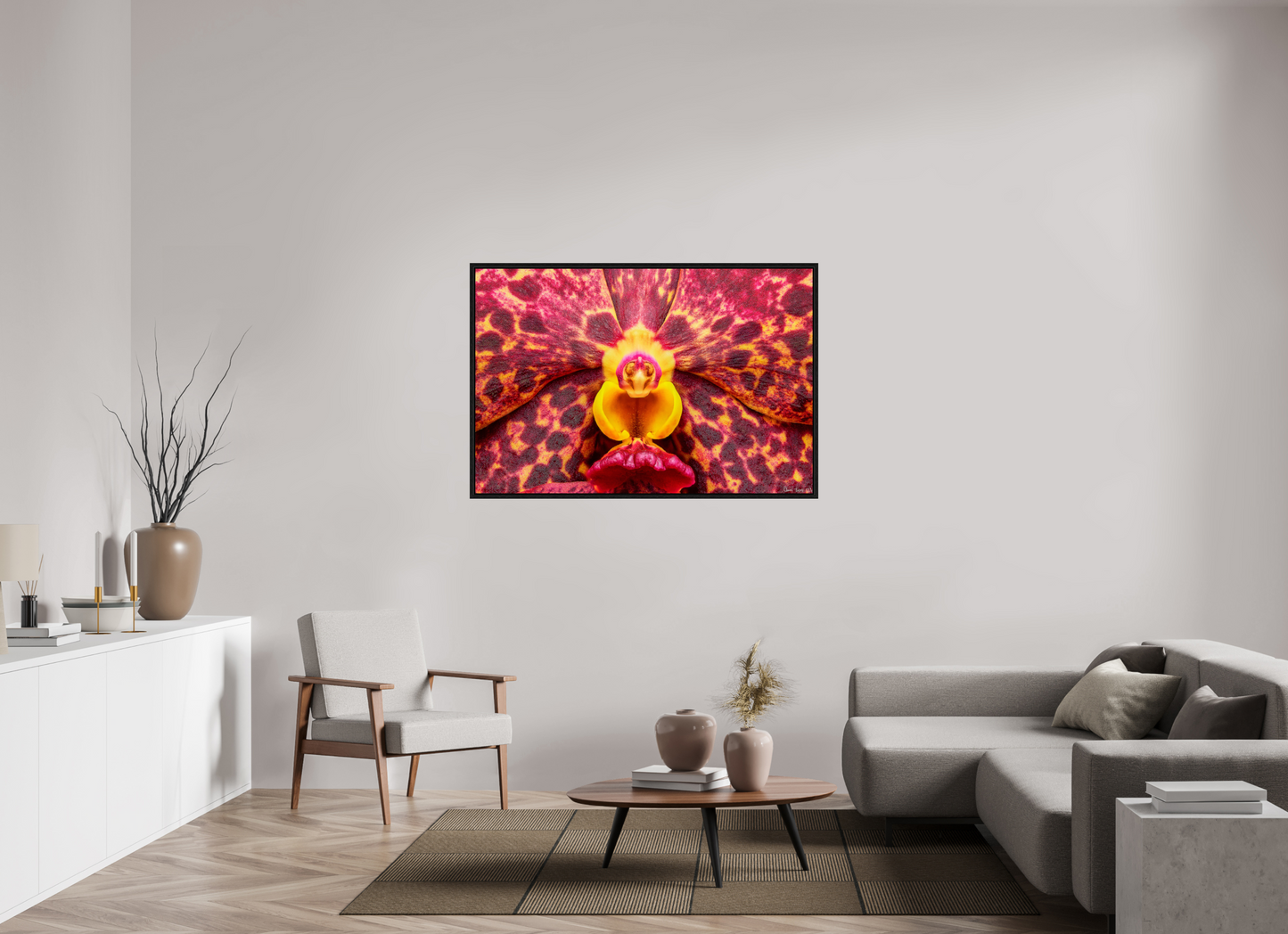 54 x 36″, Floater Frame Black Oak Ignis Victoriae