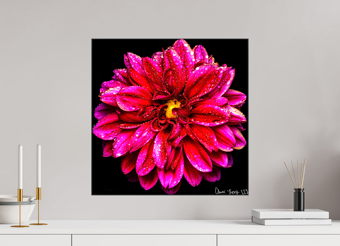 20 x 20″, Glossy Canvas Droplets Galore