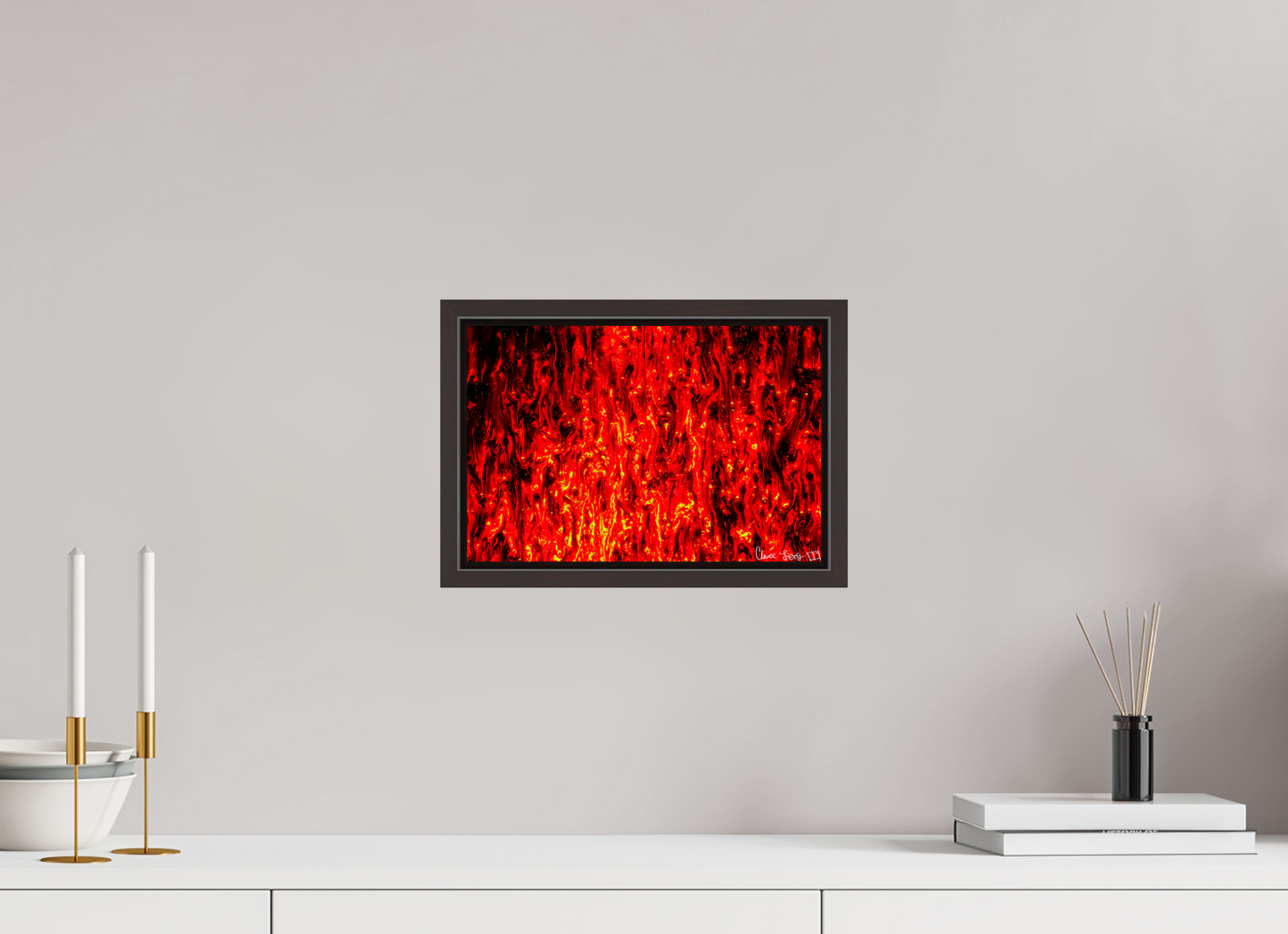 12 x 8″, Floater Frame Alder Brown Inferno