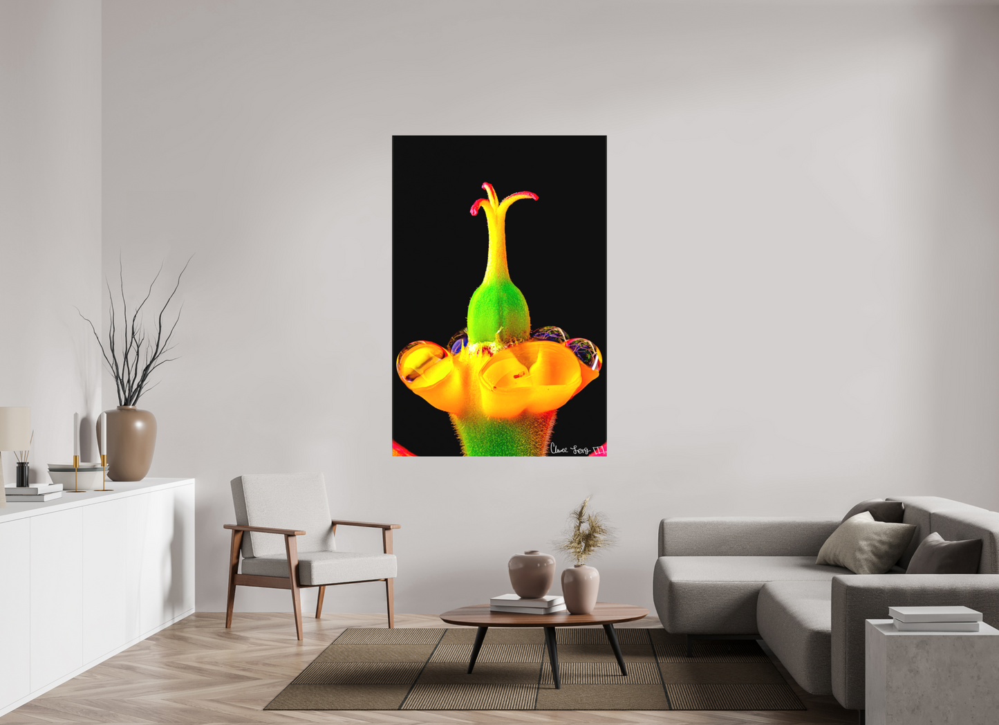 44 x 66″, Matte Canvas Bubble Fountain