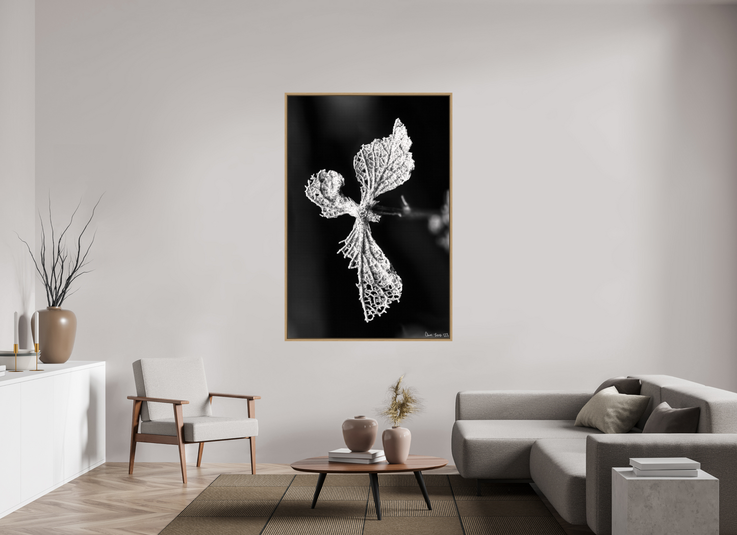 44 x 66″, Floater Frame Natural Oak Dragon’s Ascent
