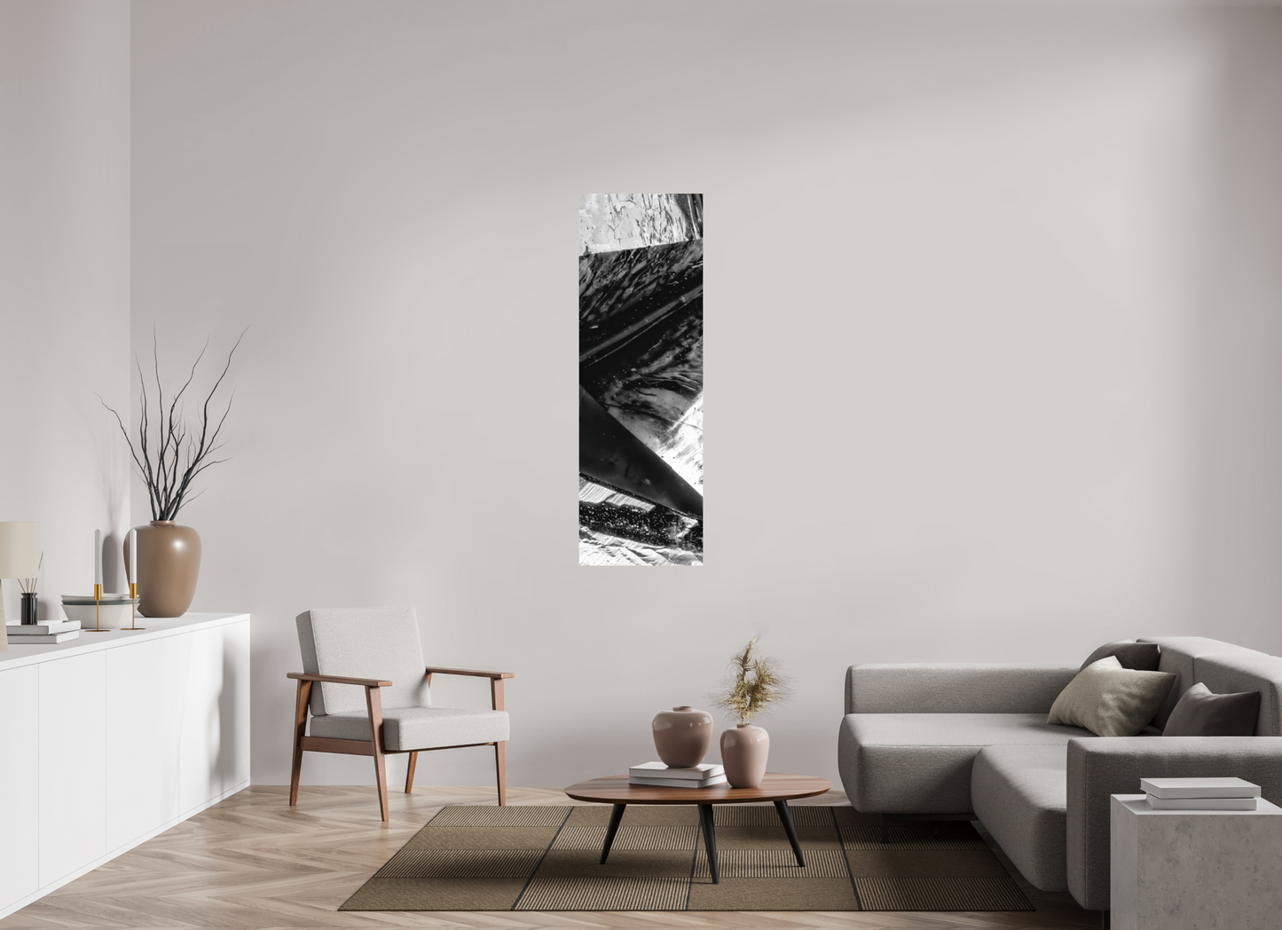 20 x 60″, Matte Metal Plentiful Polygons