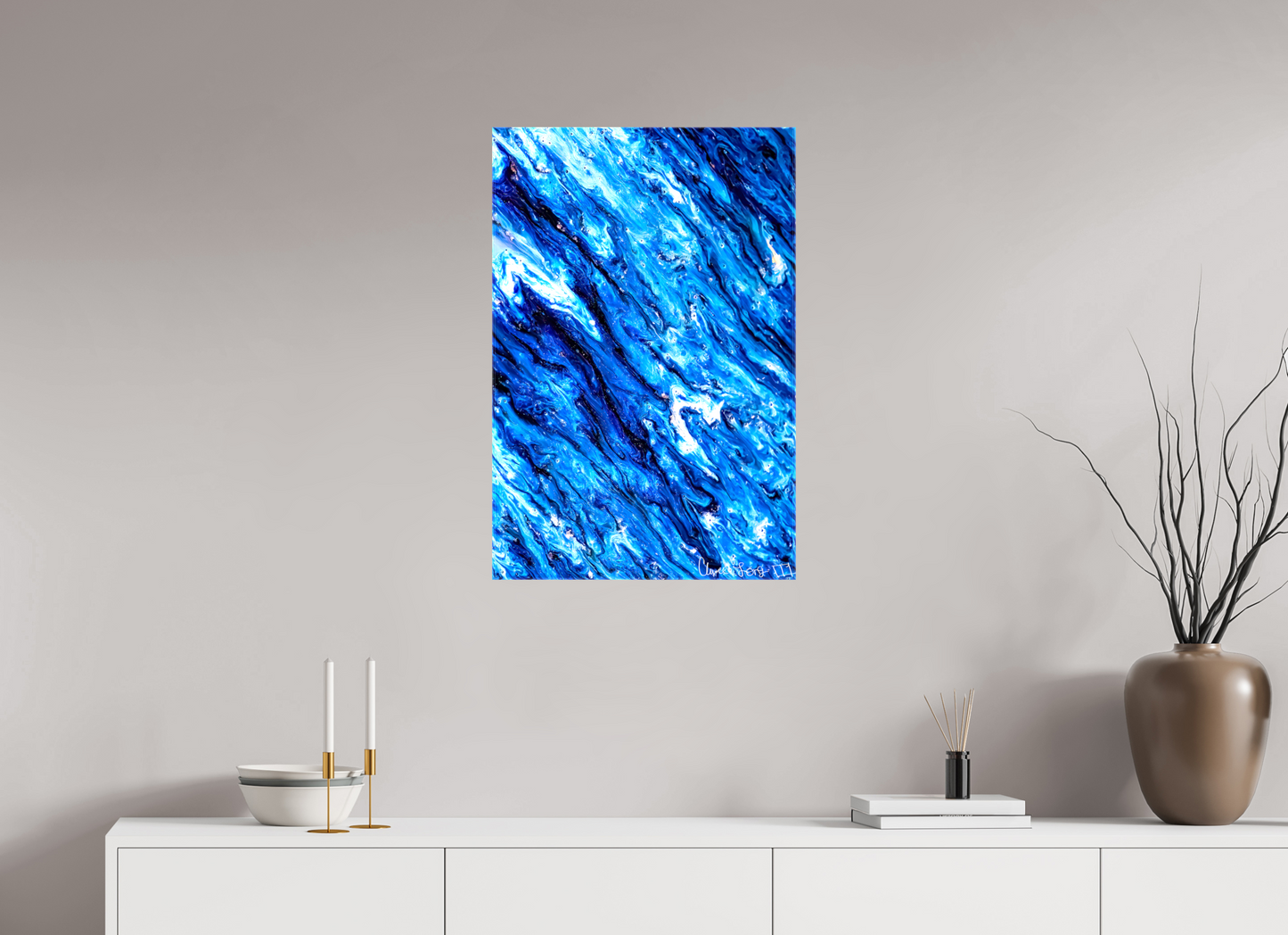 20 x 30″, Glossy Canvas Tilted Waves