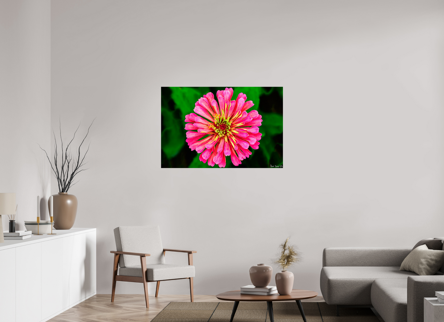 45 x 30″, Glossy Metal Peach Summer