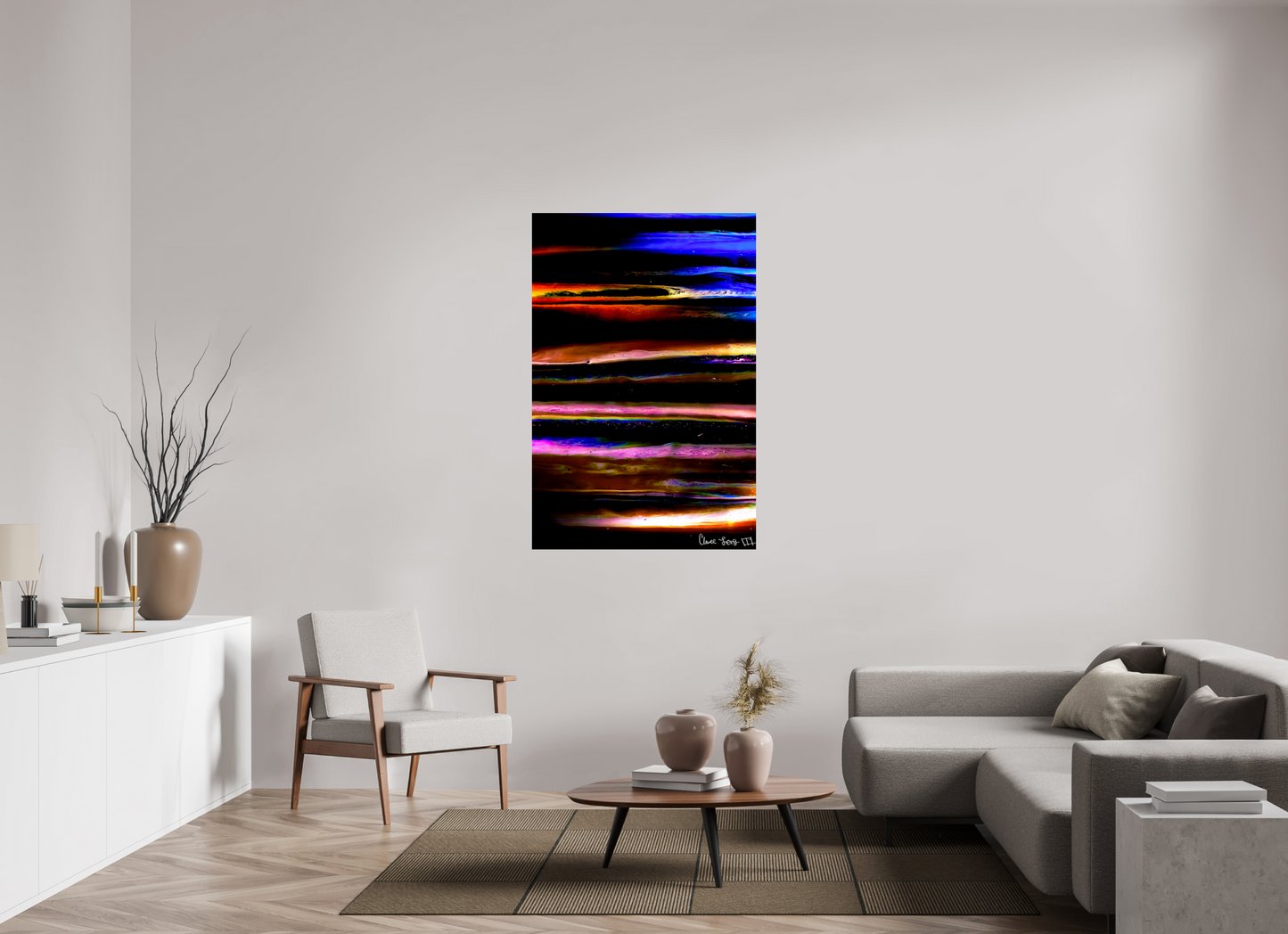 36 x 54″, Glossy Metal Jupiter’s Storm