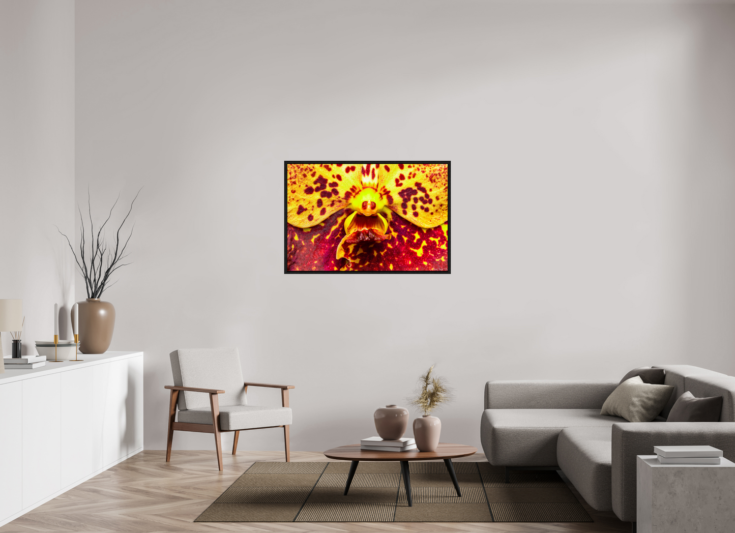 45 x 30″, Floater Frame Black Oak The Flying Thing