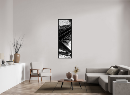 20 x 60″, Floater Frame Black Oak Plentiful Polygons