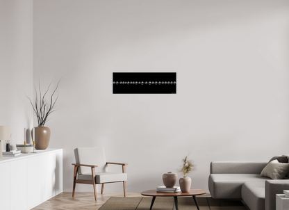 36 x 12″, Glossy Metal Orbed Symmetry
