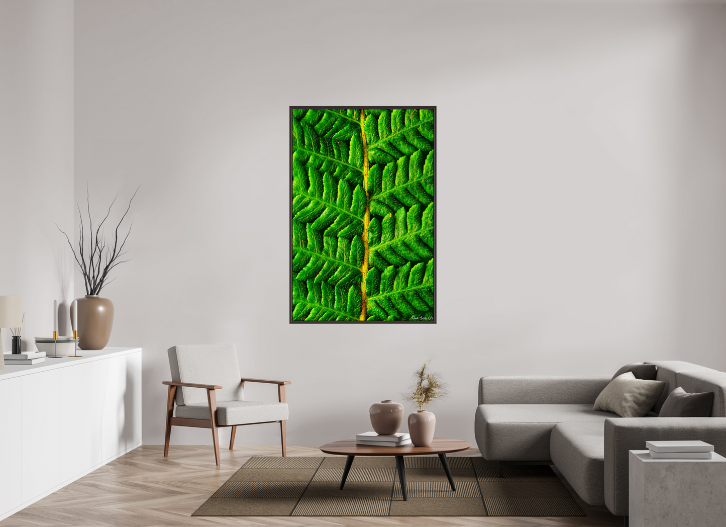 40 x 60″, Floater Frame Alder Brown Lush Vitality