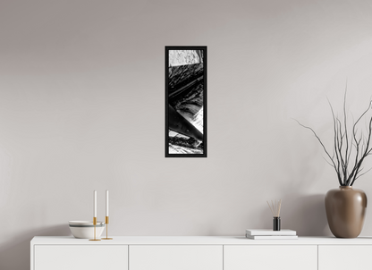 8 x 24″, Floater Frame Black Oak Plentiful Polygons