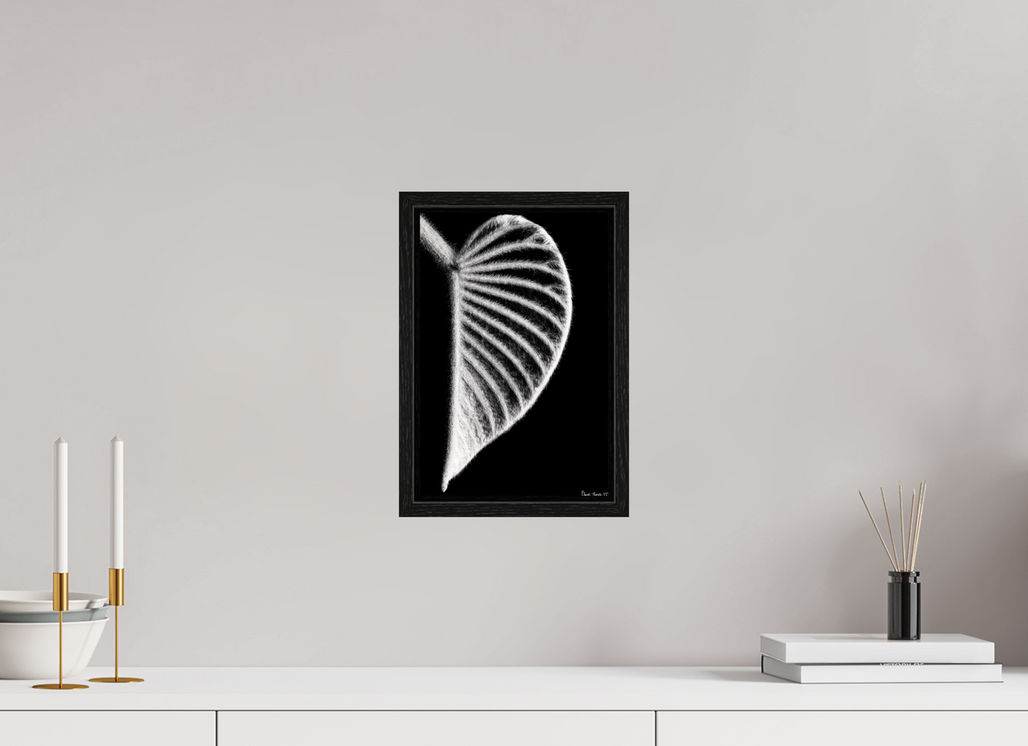 8 x 12″, Floater Frame Black Oak Onyx Organ