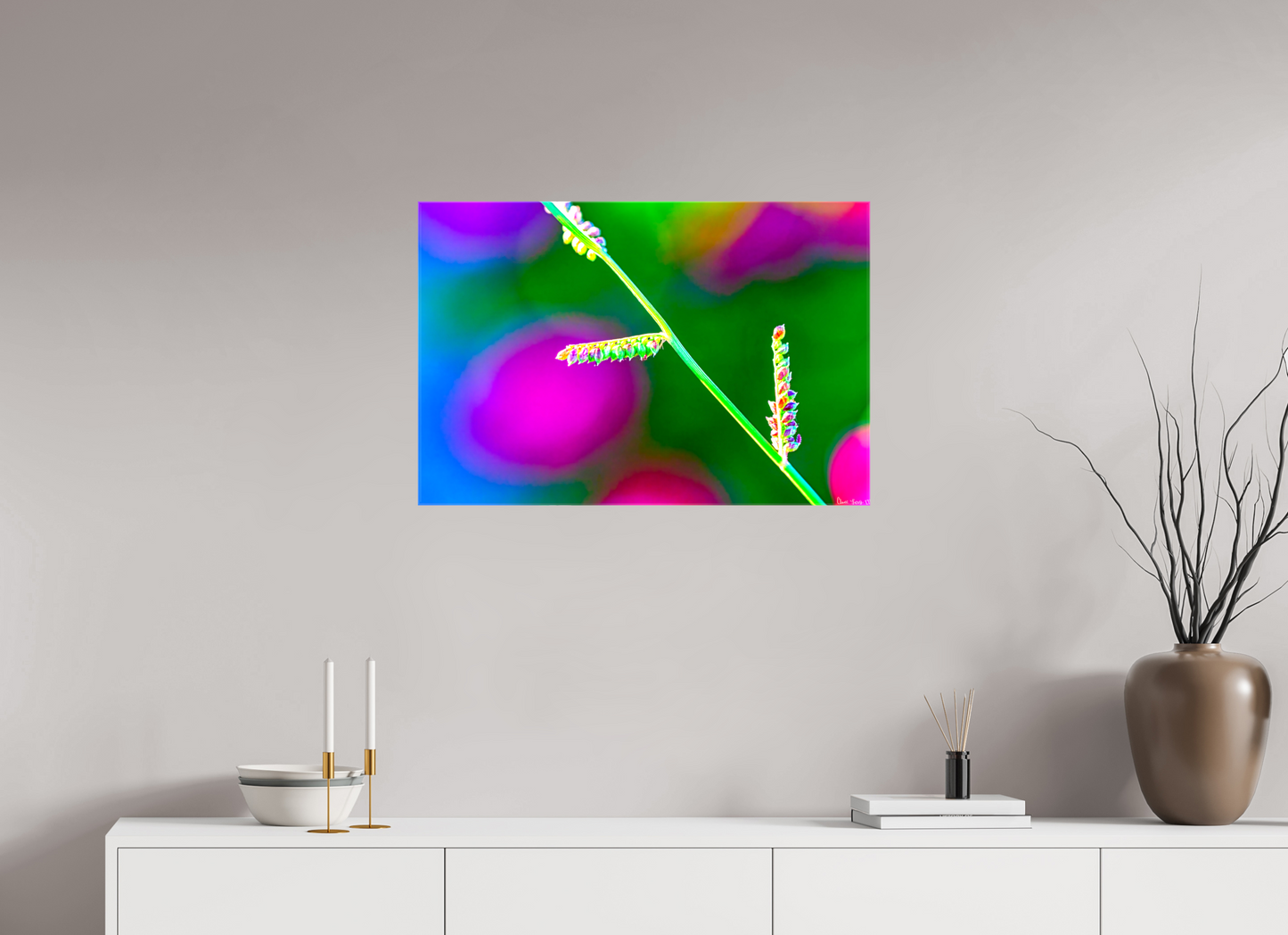 30 x 20″, Glossy Canvas Technicolor Vibes