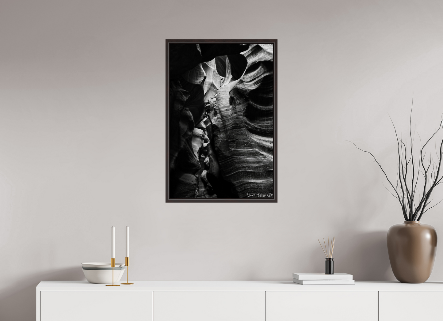 20 x 30″, Floater Frame Alder Brown Beauty Down Below