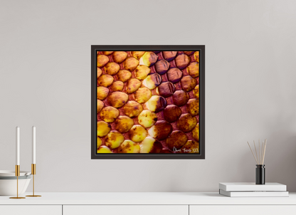 15 x 15″, Floater Frame Alder Brown Reptilian Divide