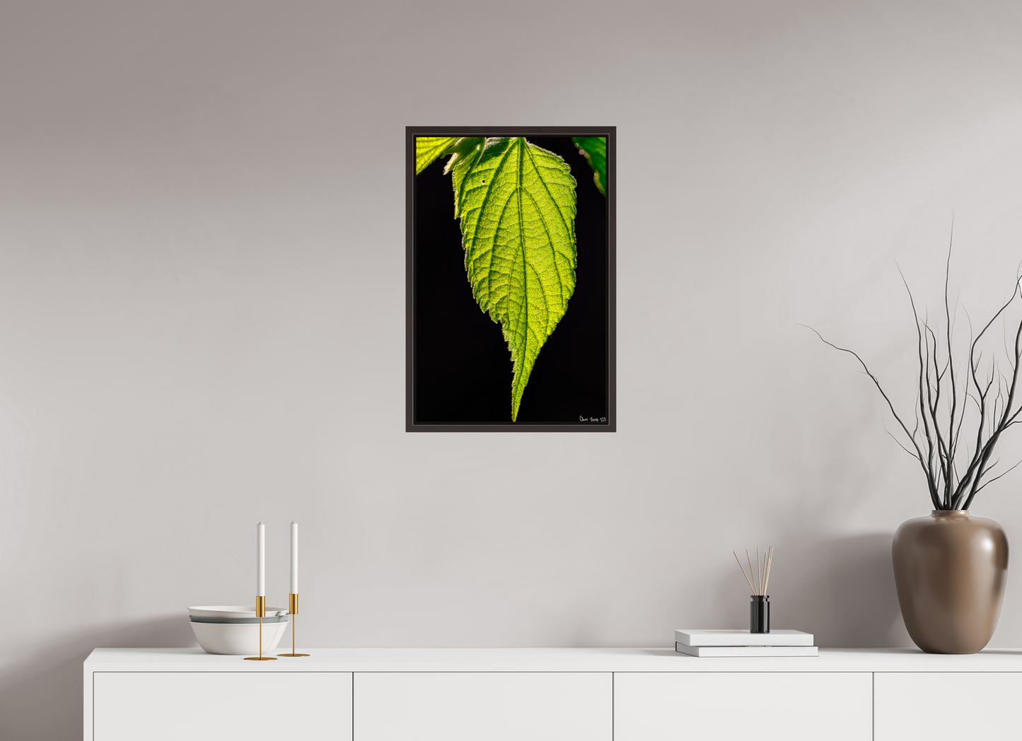 16 x 24″, Floater Frame Alder Brown Eternal Glow
