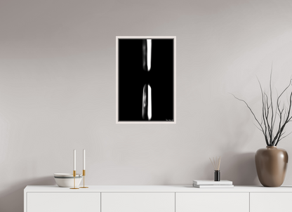 16 x 24″, Floater Frame Maple White Free Fall