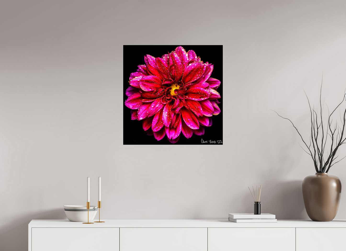 25 x 25″, Acrylic Droplets Galore