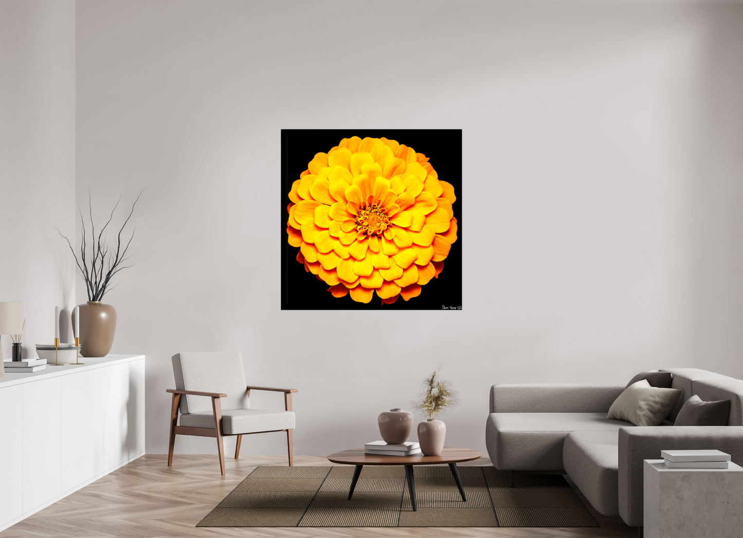 50 x 50″, Glossy Canvas Midnight Sun