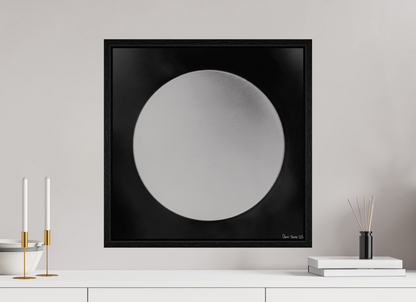 20 x 20″, Floater Frame Black Oak Lycan’s Moon