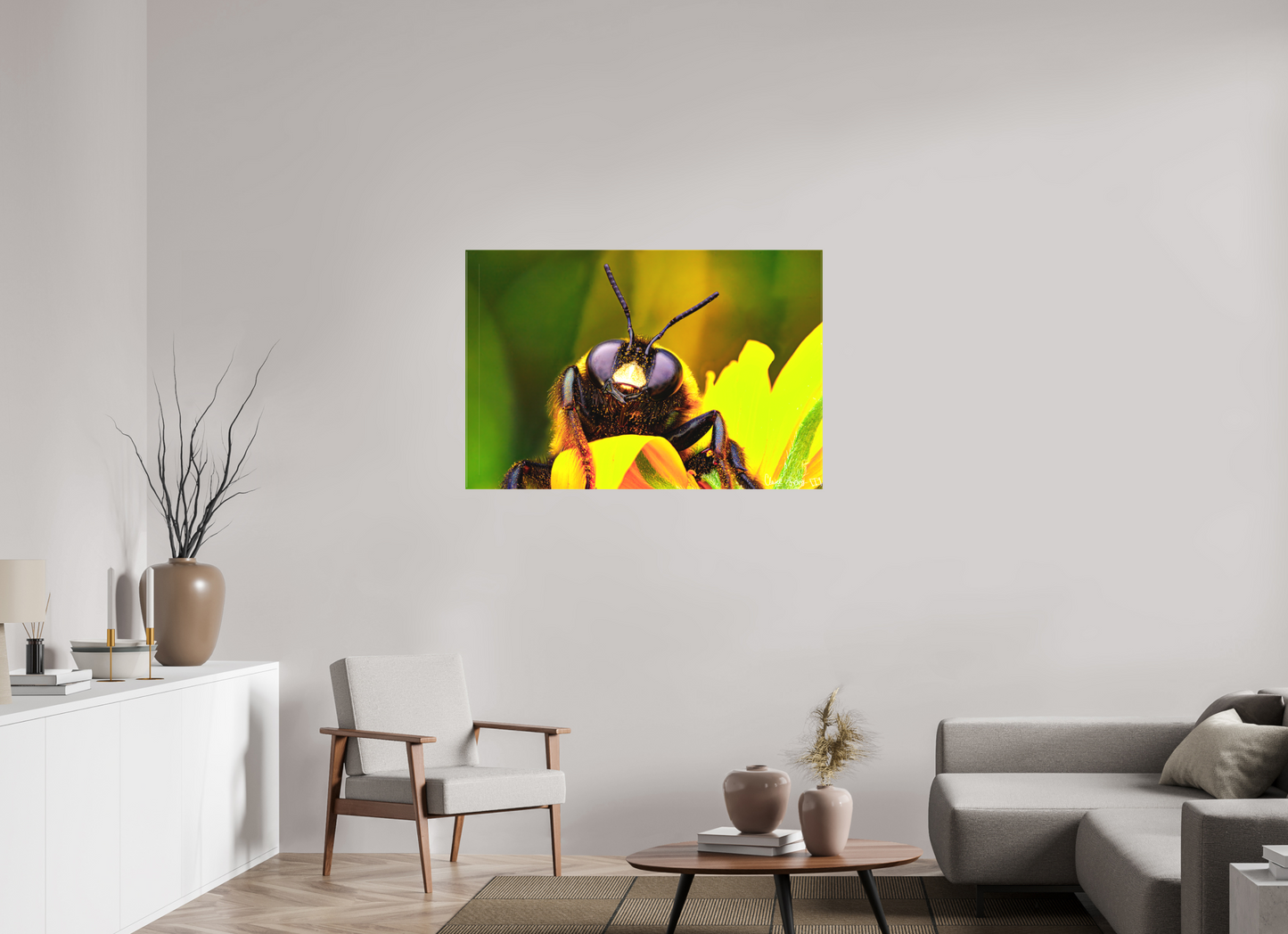45 x 30″, Matte Canvas The Curious Bumblebee