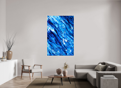 44 x 66″, Floater Frame Maple White Tilted Waves