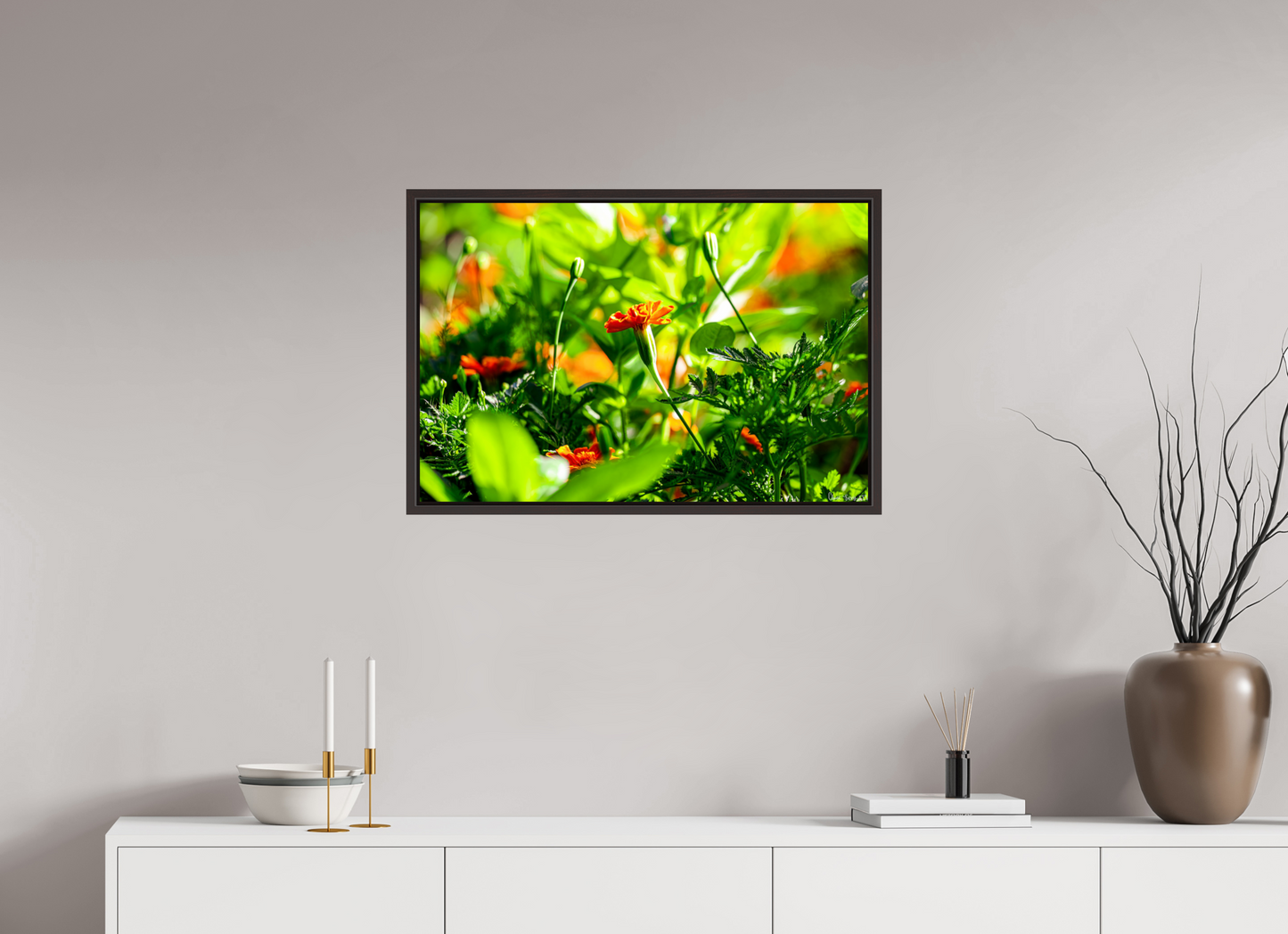 30 x 20″, Floater Frame Alder Brown Prominence
