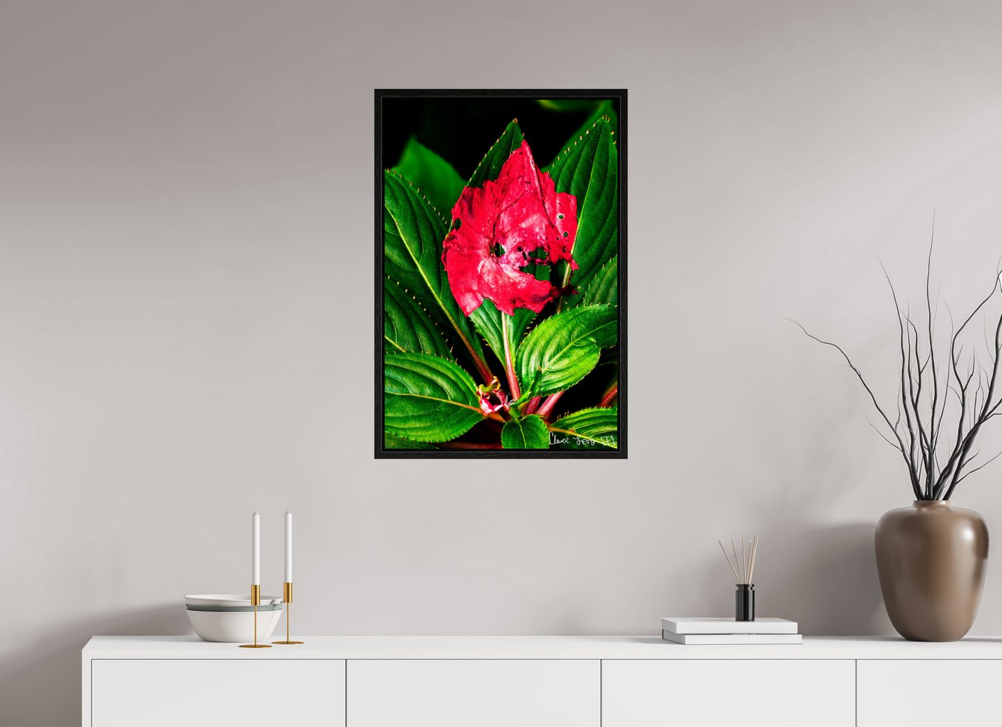 20 x 30″, Floater Frame Black Oak Subsume