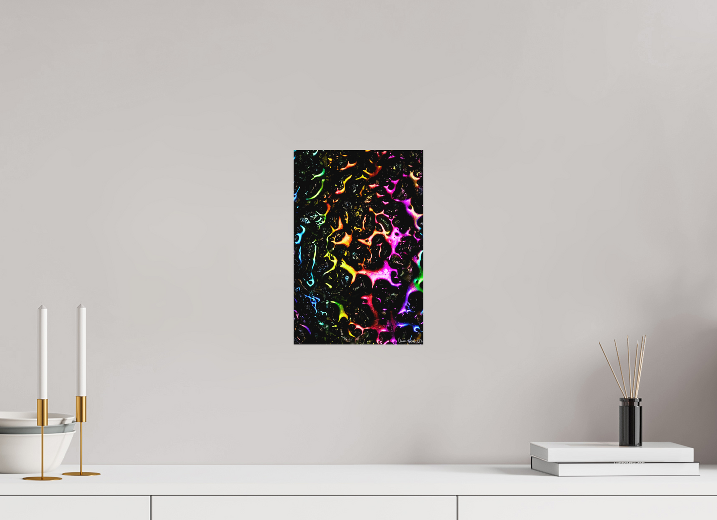 8 x 12″, Matte Metal Petroleum Rainbow