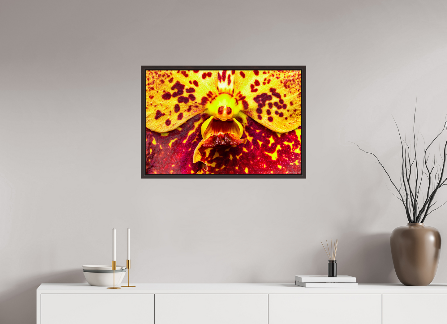 30 x 20″, Floater Frame Alder Brown The Flying Thing