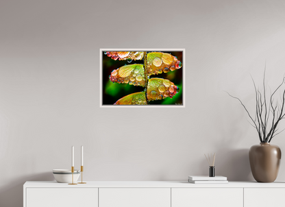 24 x 16″, Floater Frame Maple White Monarch’s Abundance