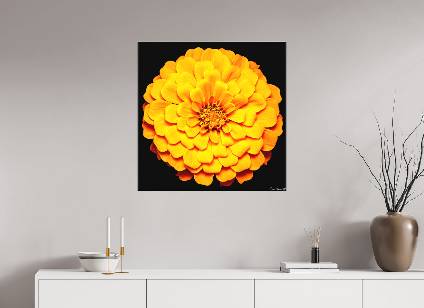 30 x 30″, Matte Canvas Midnight Sun