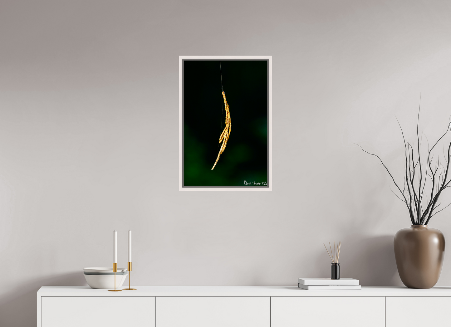 16 x 24″, Floater Frame Maple White Nature’s Tether