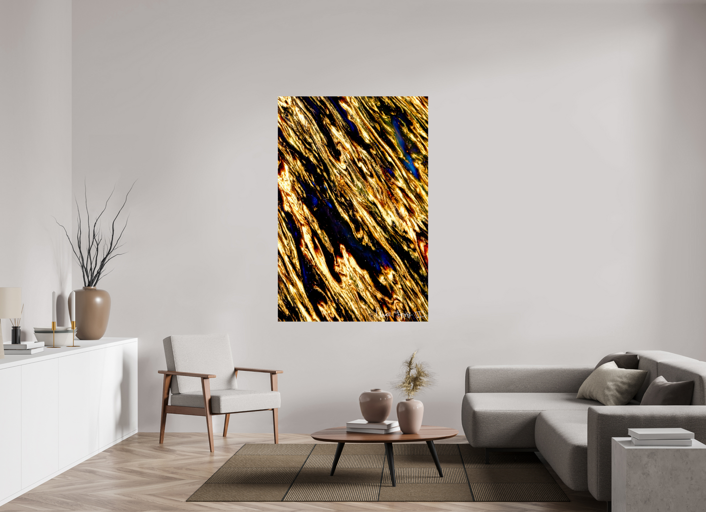 44 x 66″, Glossy Metal Gilded Permeation
