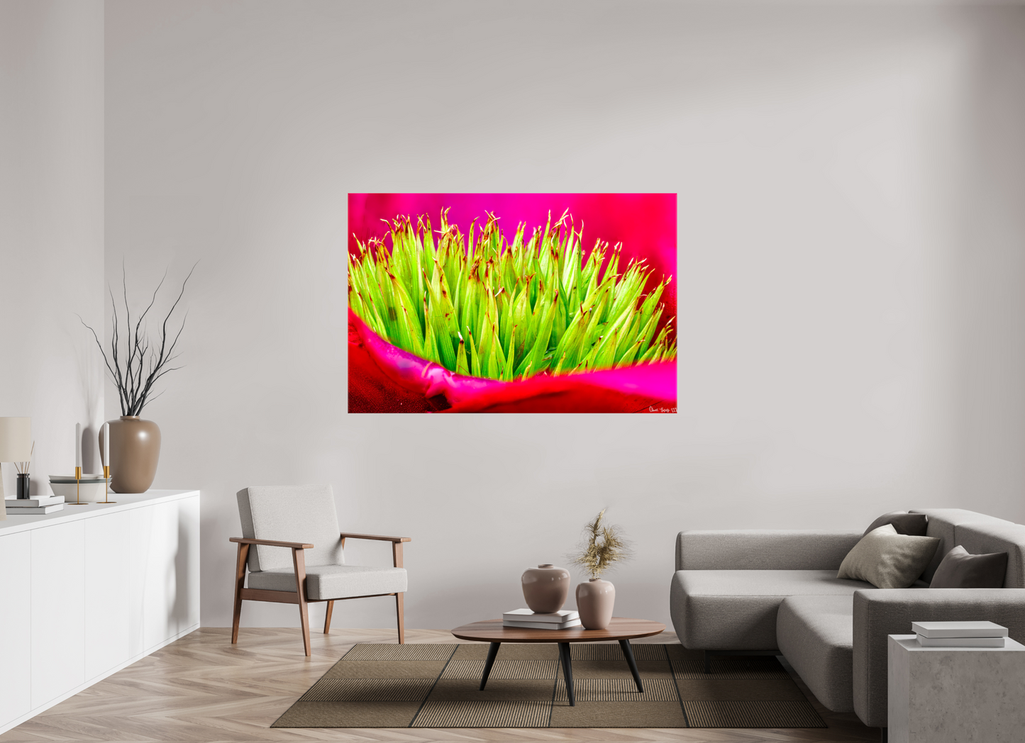 66 x 44″, Glossy Canvas Spiked