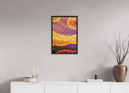 16 x 24″, Floater Frame Alder Brown Python’s Iridescence