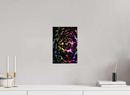 8 x 12″, Glossy Canvas Petroleum Rainbow