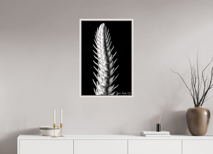 20 x 30″, Floater Frame Maple White Vertebrae