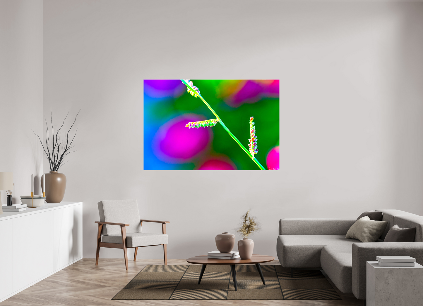 66 x 44″, Glossy Canvas Technicolor Vibes