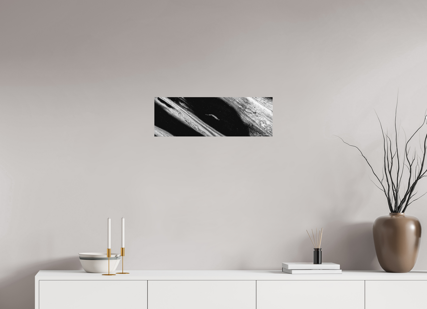 24 x 8″, Matte Metal Fractured