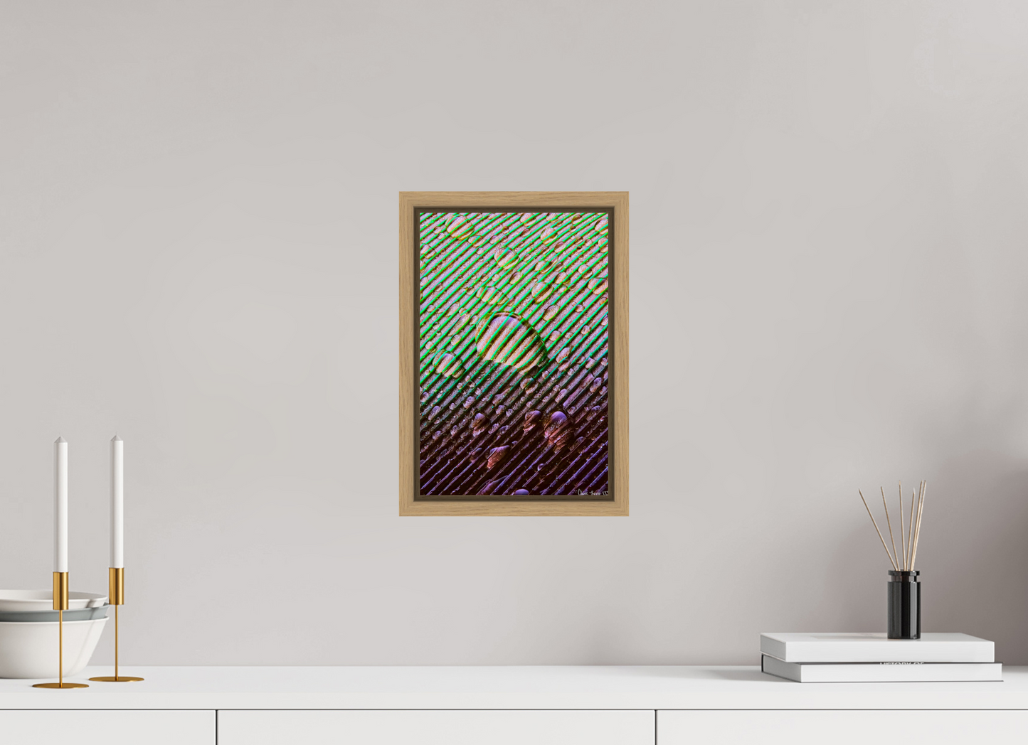 8 x 12″, Floater Frame Natural Oak Superabundance